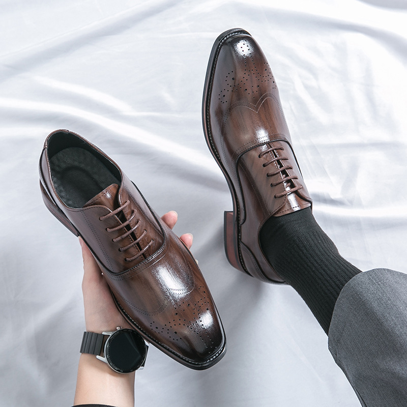 Men'S Luxury Formal Wear - 클래식 이탈리아 포인티드 토 가죽 신발