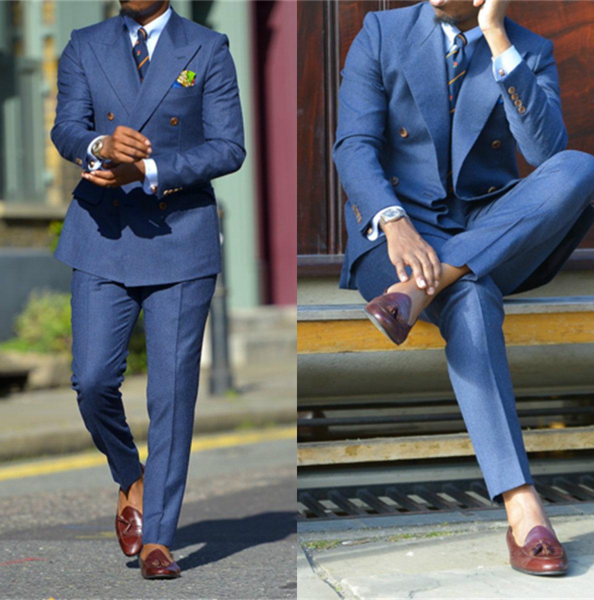 Men'S Formal Wear In Wedding - 남성용 노치드 라펠 웨딩 턱시도, 신랑