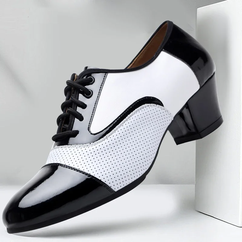 Men'S Formal Attire - 남성용 통기성 가죽 모던 댄스 슈즈,