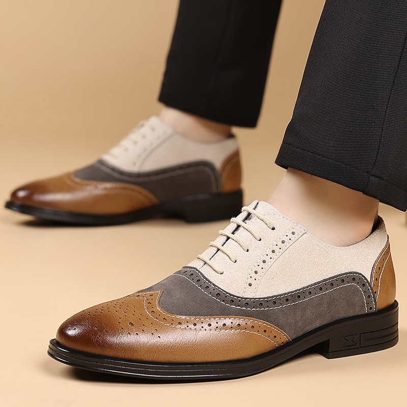 Men'S Luxury Formal Wear - 럭셔리 남성 드레스 슈즈 레트로 브로그