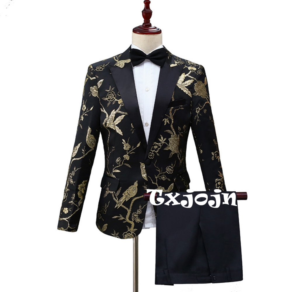 Men Formal Wear Outfits - 2026 신상 고급 자카드 정장 세트