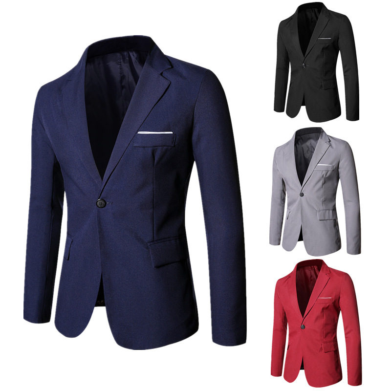 Men Formal Wear Outfits - 블레이저 남성 코트 턴다운 칼라 블레이저