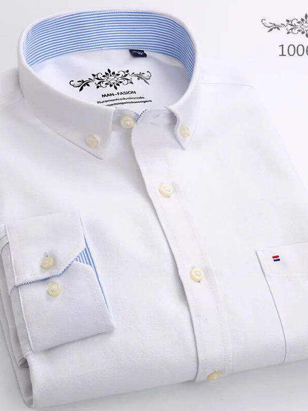 Men Formal Wear Brands - 남성용 슬림핏 포멀 셔츠, 신상품, 긴팔