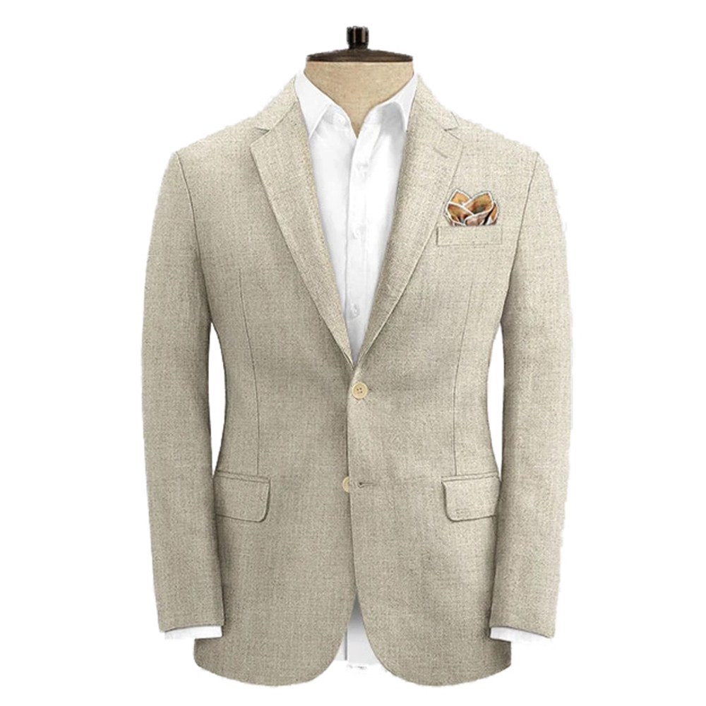 Wool Suit Jacket - 2025 럭셔리 여름 통기성 레노 직조