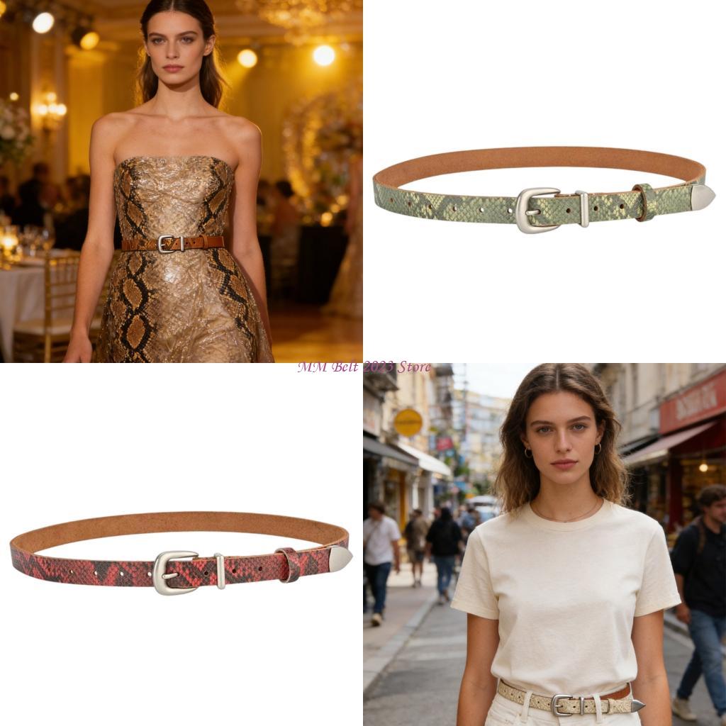 Formal Belt Leather Thin - 49ME 여성용 트렌디 얇은 허리띠 남성용