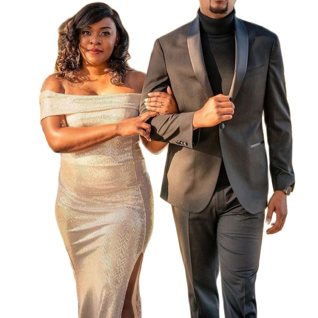 짙은 회색 재킷 바지 남성 정장 세트 2pcs 슬림 맞 - Men Formal Party Wear Dress 리뷰 및 가격