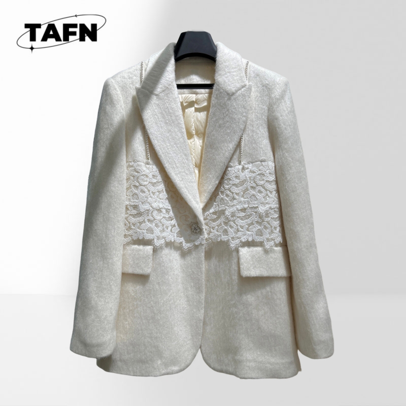 여성 클래식 격자 무늬 블레이저 세련된 정장 재킷 작업 - Wool Suit Jacket 리뷰 및 가격