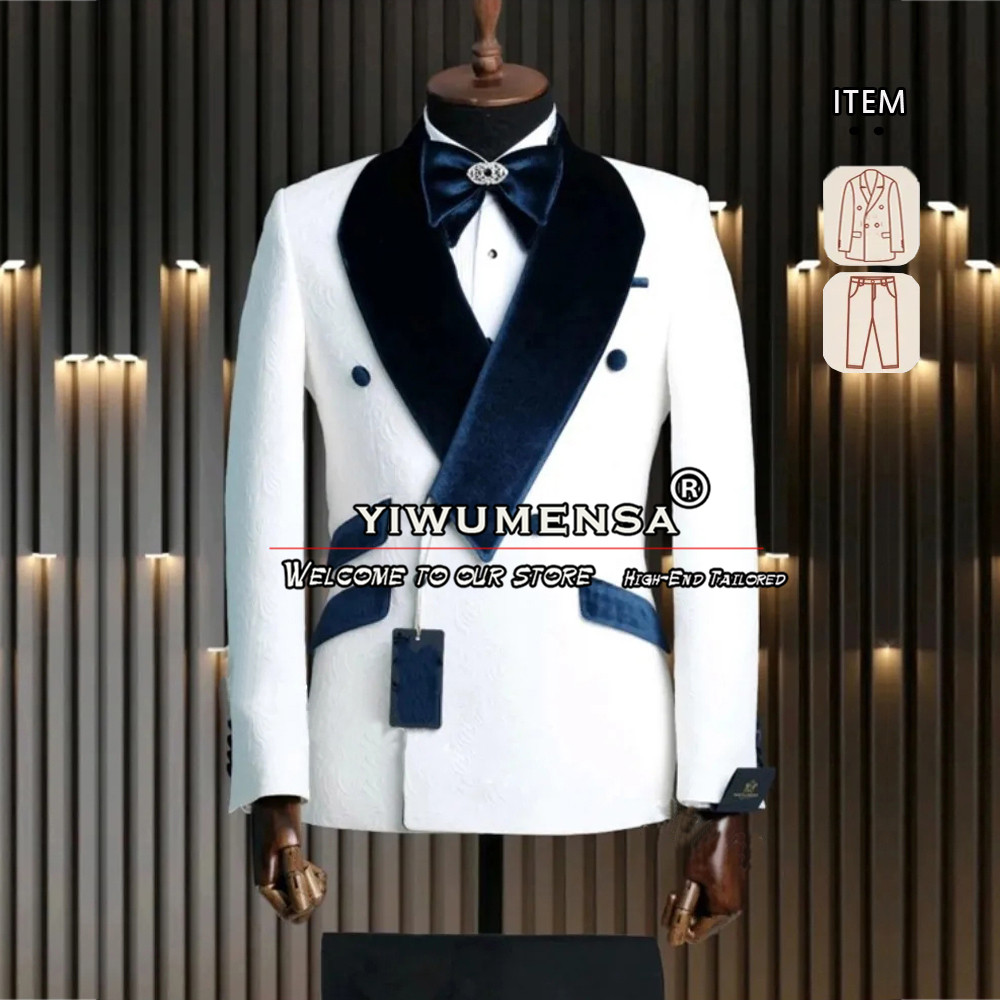 남자를위한 맞춤형 신랑 착용 웨딩 정장 블랙 벨벳 옷깃 - Men'S Formal Wear For Marriage 리뷰 및 가격