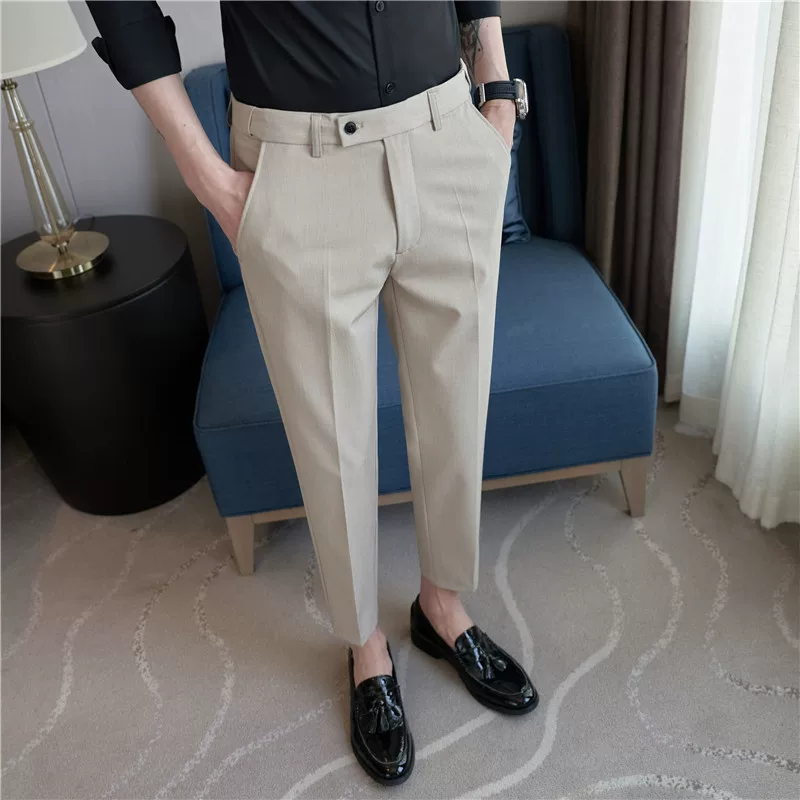 플러스 사이즈 40 38 남성용 신축성 허리 솔리드 컬 - Men'S Formal Attire 리뷰 및 가격
