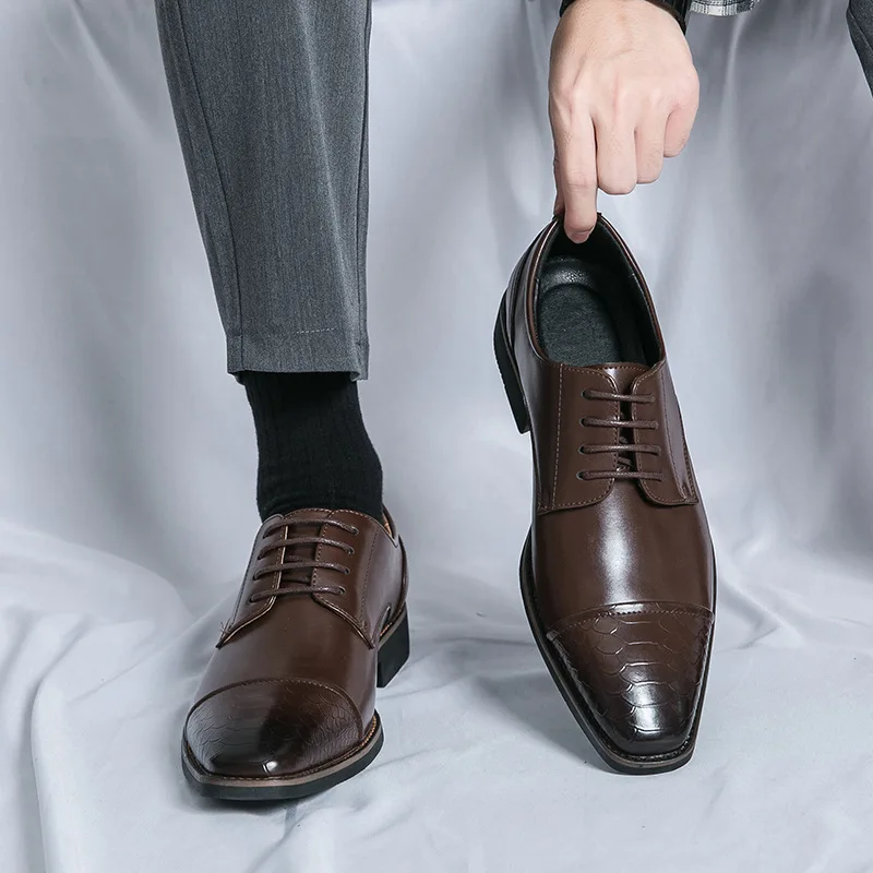 클래식 이탈리아 포인티드 토 가죽 신발 남성 럭셔리 옥 - Men'S Luxury Formal Wear 리뷰 및 가격