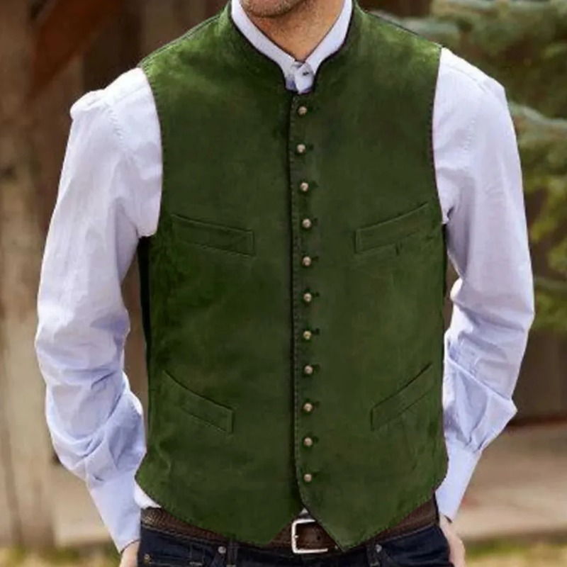 남성 조끼 커피 스웨이드 벨벳 싱글 버튼 조끼 결혼식  - Men Formal Wear Outfits 리뷰 및 가격