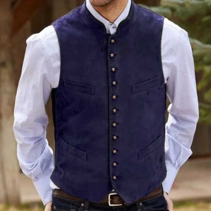 남성 조끼 커피 스웨이드 벨벳 싱글 버튼 조끼 결혼식  - Men Formal Wear Outfits 리뷰 및 가격