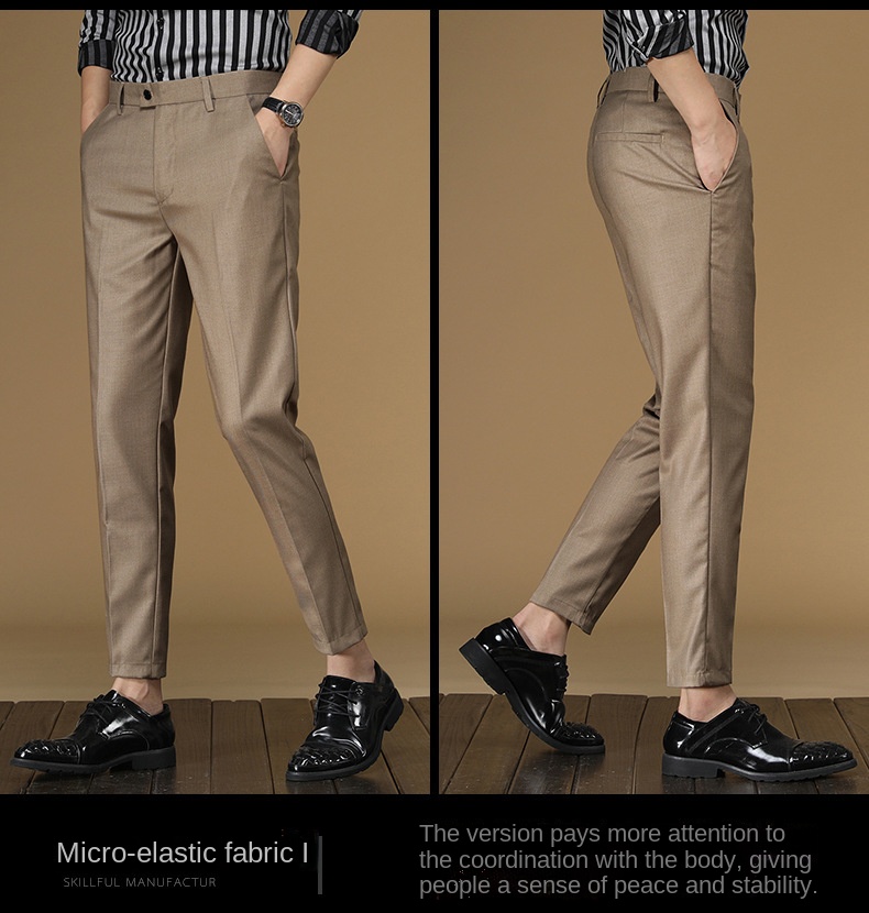 남성용 여름 정장 바지, 레드 블랙 카키 플랫, 포멀  - Men Formal Wear Dress 리뷰 및 가격