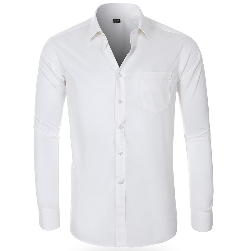 비즈니스 남성용 드레스 화이트 셔츠 긴팔 다림질 필요없 - Men Formal Office Wear Shirts 리뷰 및 가격