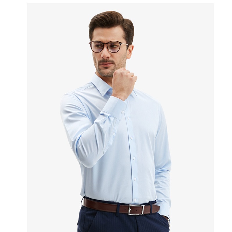 비즈니스 남성용 드레스 화이트 셔츠 긴팔 다림질 필요없 - Men Formal Office Wear Shirts 리뷰 및 가격