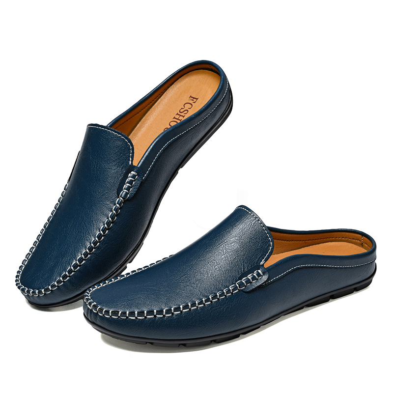 남성용 클로즈드 토 하프 슈즈 블랙 블루 뮬 슬리퍼 슬 - Men'S Luxury Formal Wear 리뷰 및 가격
