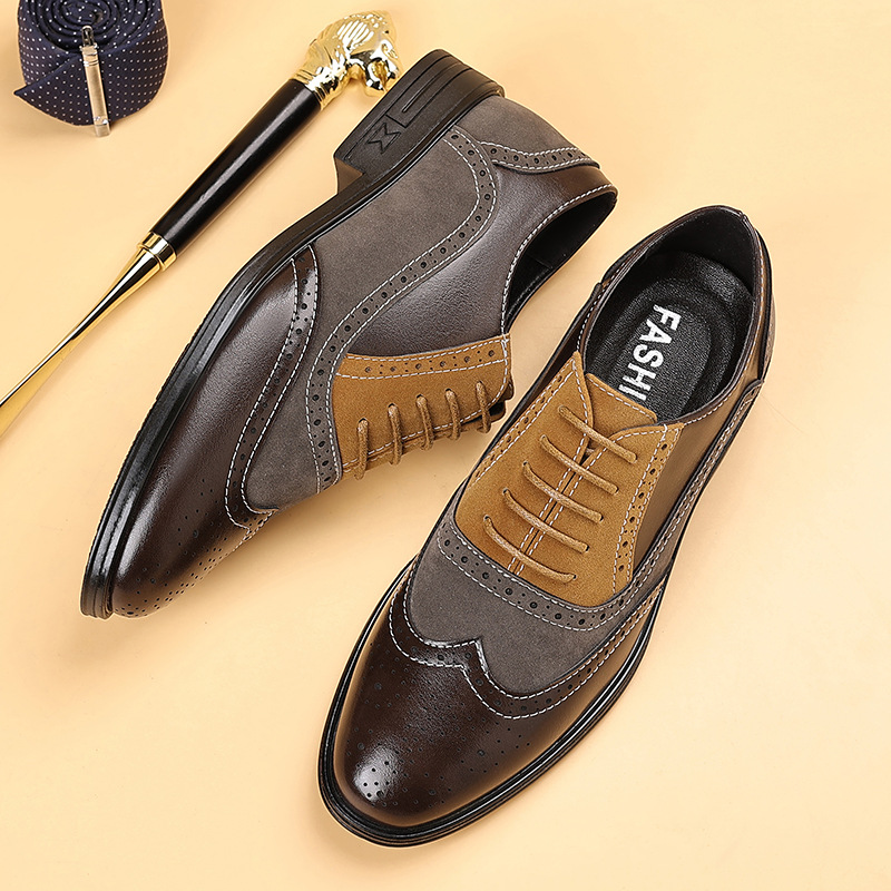 럭셔리 남성 드레스 슈즈 레트로 브로그 슈즈 남성용 편 - Men'S Luxury Formal Wear 리뷰 및 가격