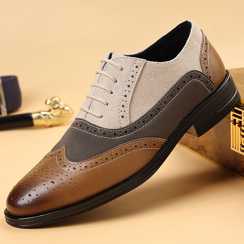 럭셔리 남성 드레스 슈즈 레트로 브로그 슈즈 남성용 편 - Men'S Luxury Formal Wear 리뷰 및 가격