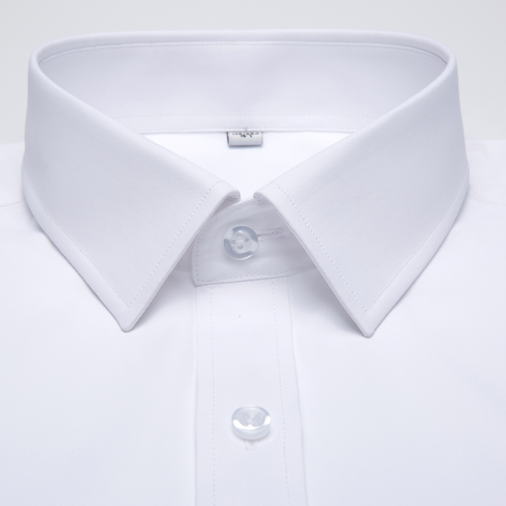 흰색 단색 남성용 긴 소매 드레스 셔츠, 클래식 스프레 - Men Formal Office Wear Shirts 리뷰 및 가격
