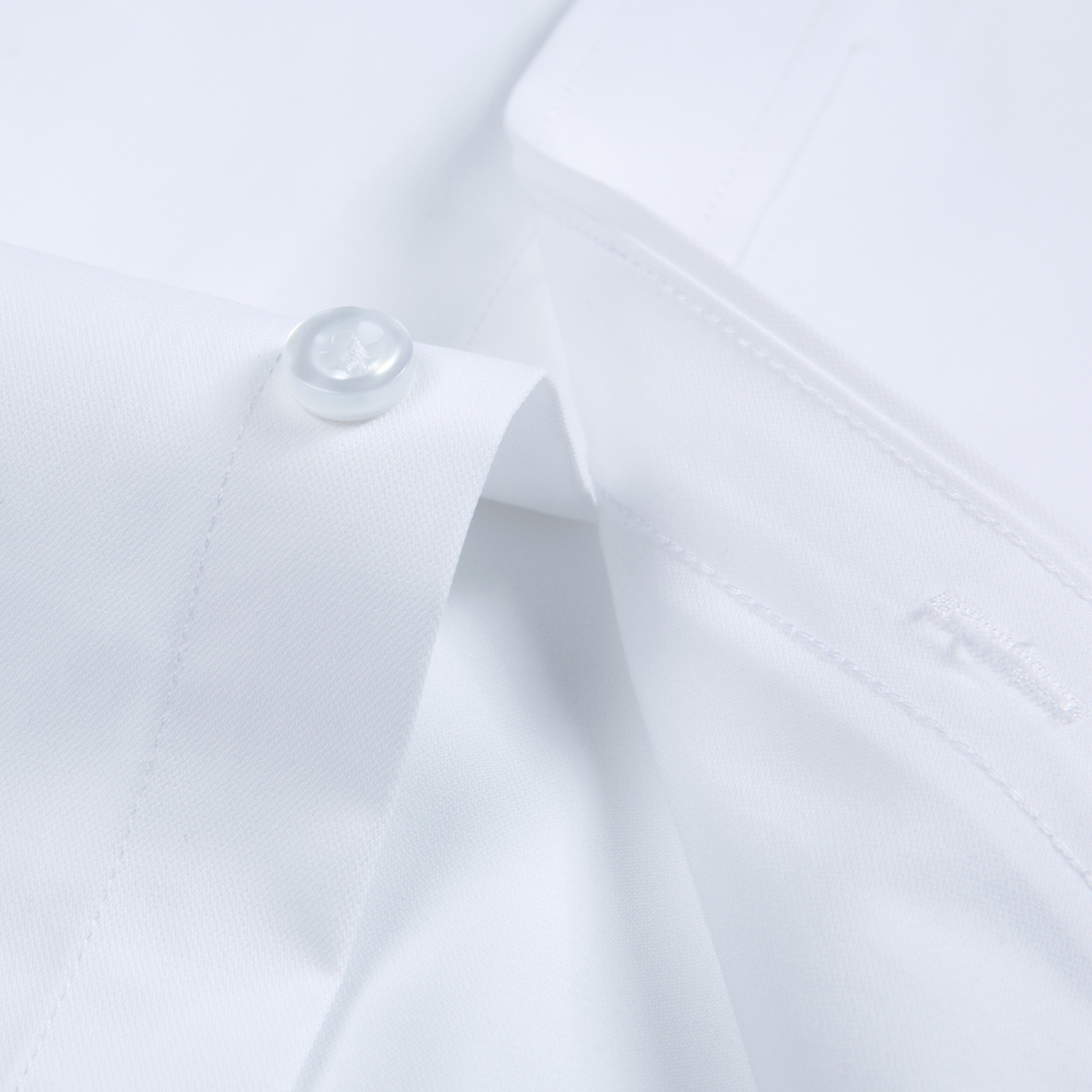 흰색 단색 남성용 긴 소매 드레스 셔츠, 클래식 스프레 - Men Formal Office Wear Shirts 리뷰 및 가격