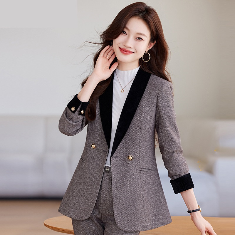 여성용 우아한 바지 세트, 사무실 숙녀 컬러 블록 블레 - Wool Suit Jacket 리뷰 및 가격