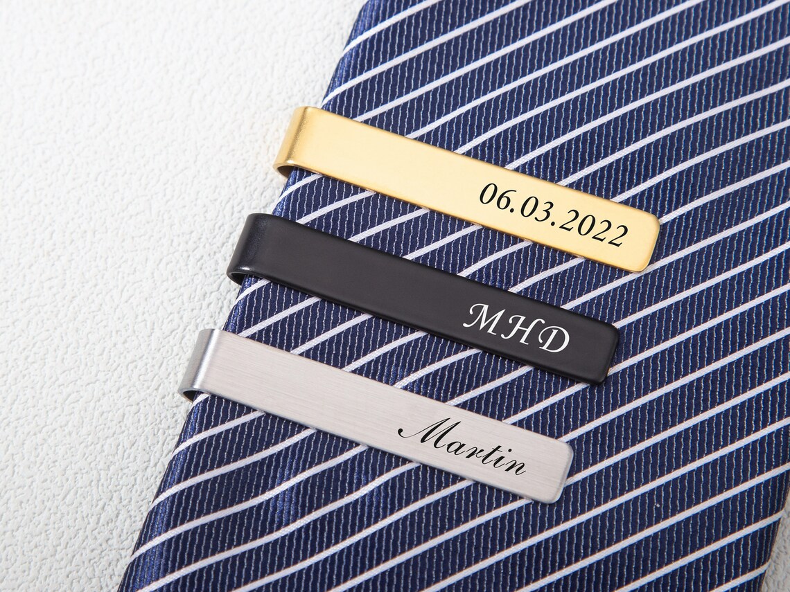 남자를위한 개인화 된 사용자 정의 이름 넥타이 클립 결 - Tie Bar Clip 리뷰 및 가격