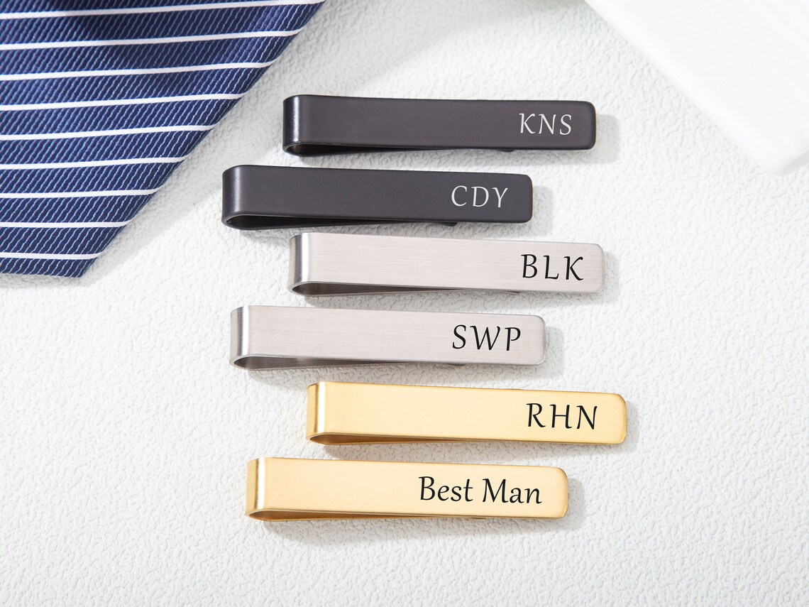 남자를위한 개인화 된 사용자 정의 이름 넥타이 클립 결 - Tie Bar Clip 리뷰 및 가격