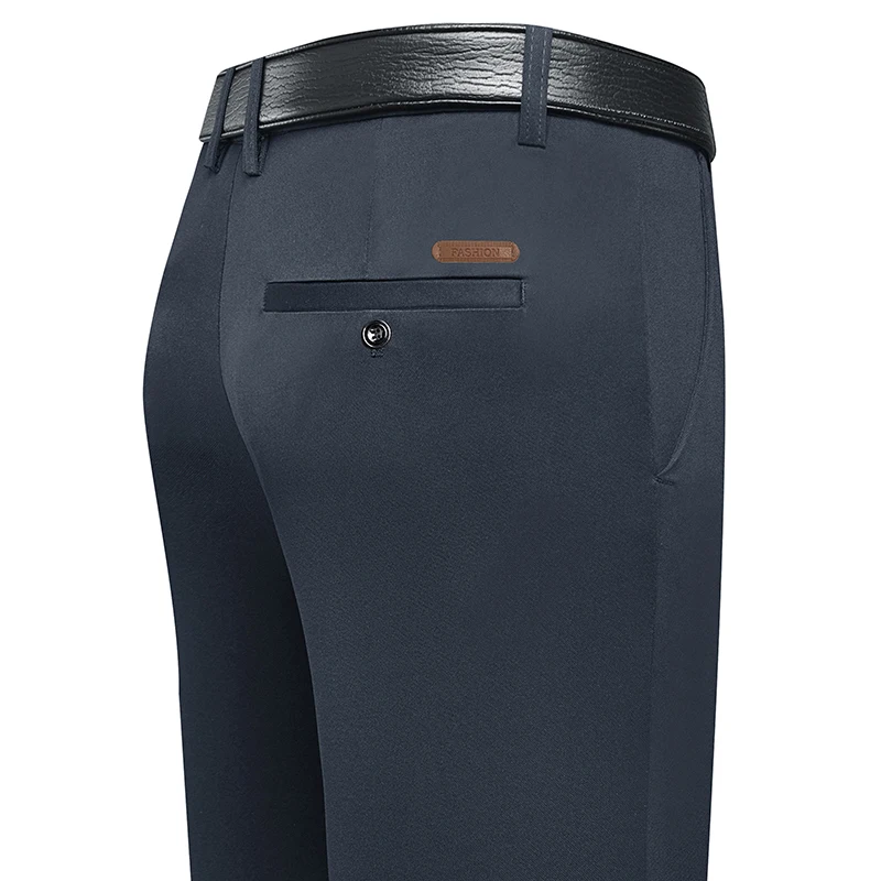 남성용 롱 스트레이트 레그 드레스 팬츠, 가죽 라벨 백 - Men Formal Wear Dress 리뷰 및 가격