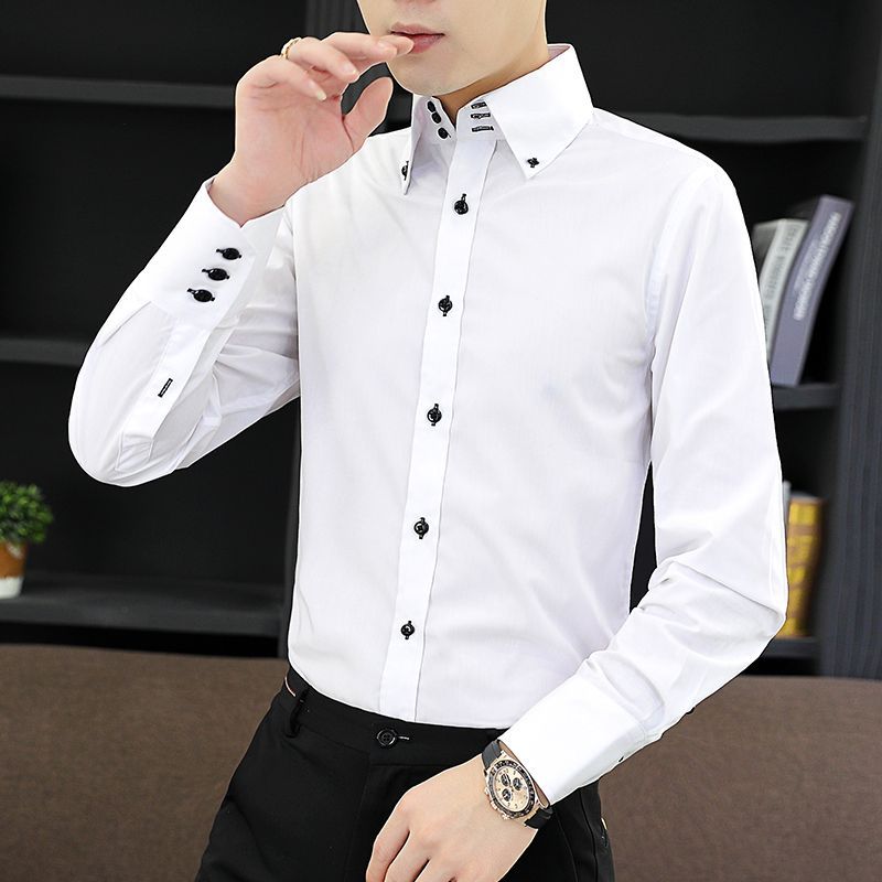 봄 가을 남성 임원 셔츠 한국 핏, 영구 프레스 정장  - Men'S Style Formal Wear 리뷰 및 가격