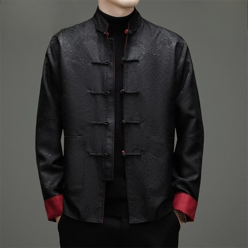당나라 스타일 남성 긴팔 양면 코트 봄과 가을 중국 스 - Men'S Style Formal Wear 리뷰 및 가격