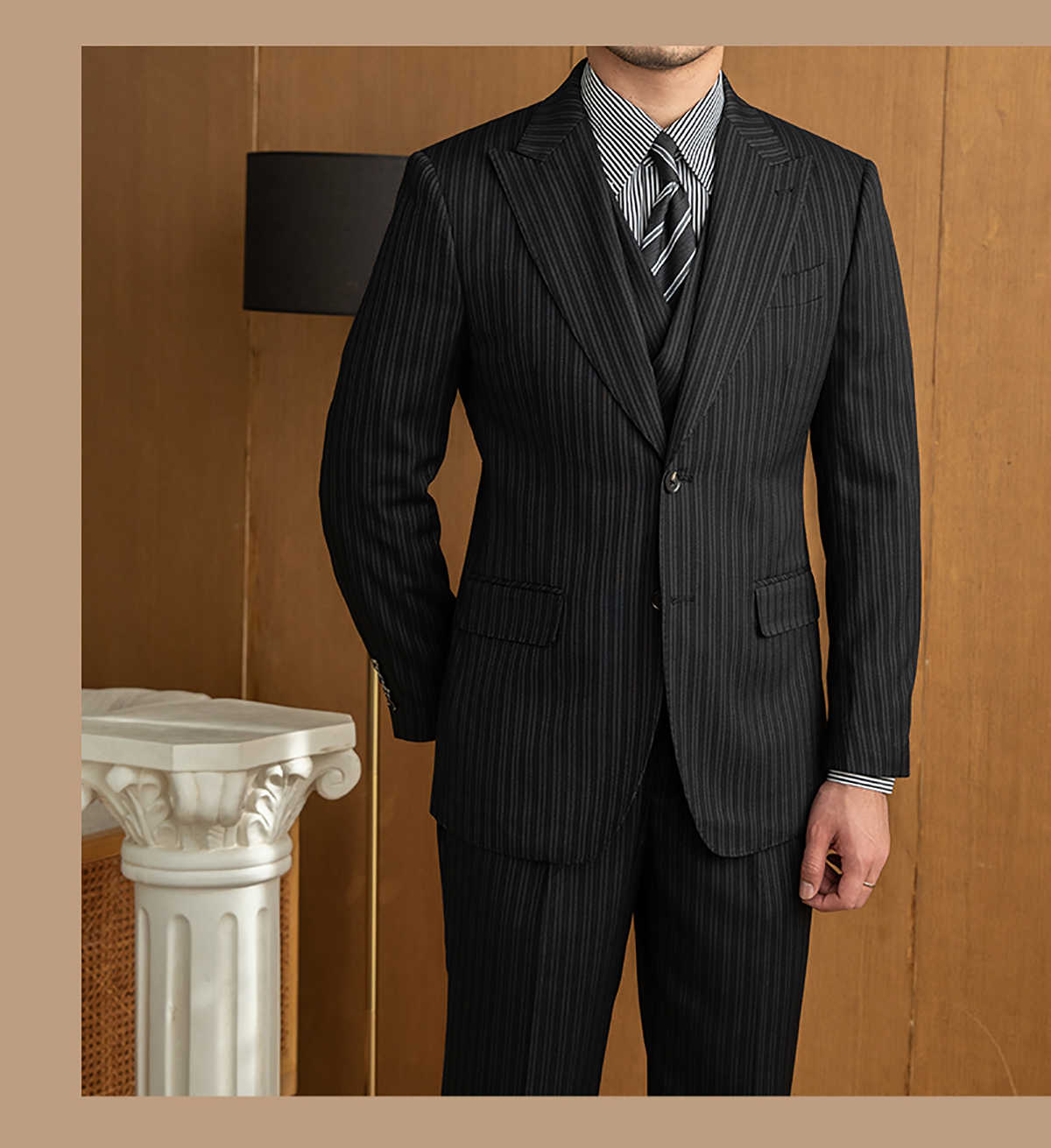 상업용 남성 정장 3피스 블레이저 조끼 바지 보타이 칼 - Wool Suit Jacket 리뷰 및 가격