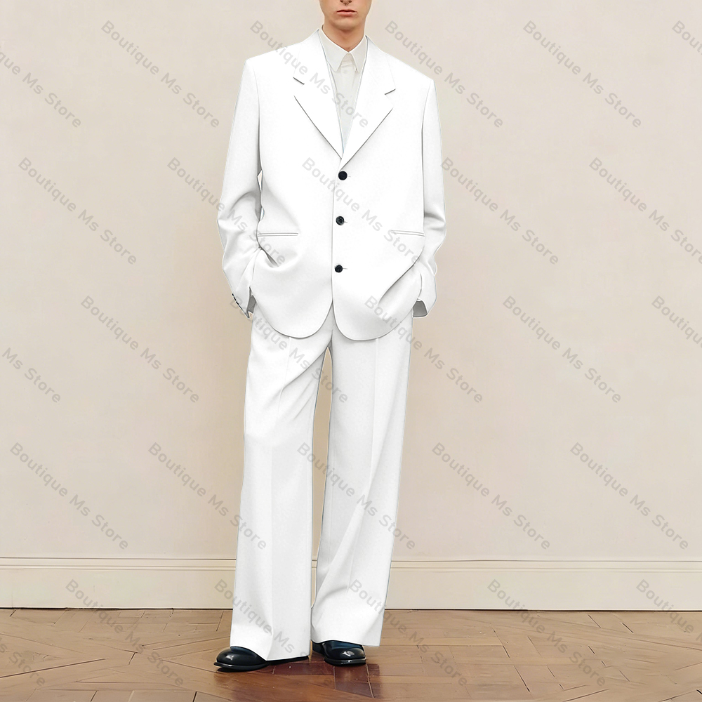 남성용 블랙 오버사이즈 수트 세트 싱글 브레스티드 패션 - Men'S Formal Wear In Wedding 리뷰 및 가격