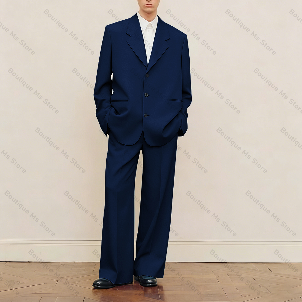 남성용 블랙 오버사이즈 수트 세트 싱글 브레스티드 패션 - Men'S Formal Wear In Wedding 리뷰 및 가격