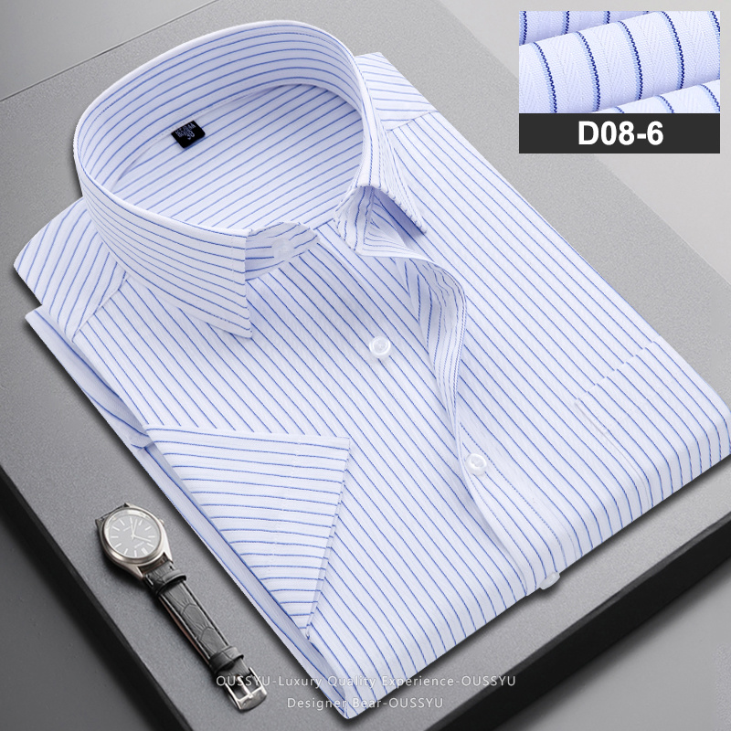 브랜드 의류 남성 비즈니스 스트라이프 반팔 셔츠 202 - Men Formal Wear Brands 리뷰 및 가격