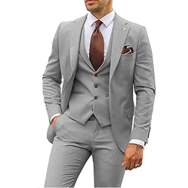 남성용 웨딩 정장 3피스 슬림핏 세트 신랑 들러리 예복 - Men Formal Party Wear Dress 리뷰 및 가격