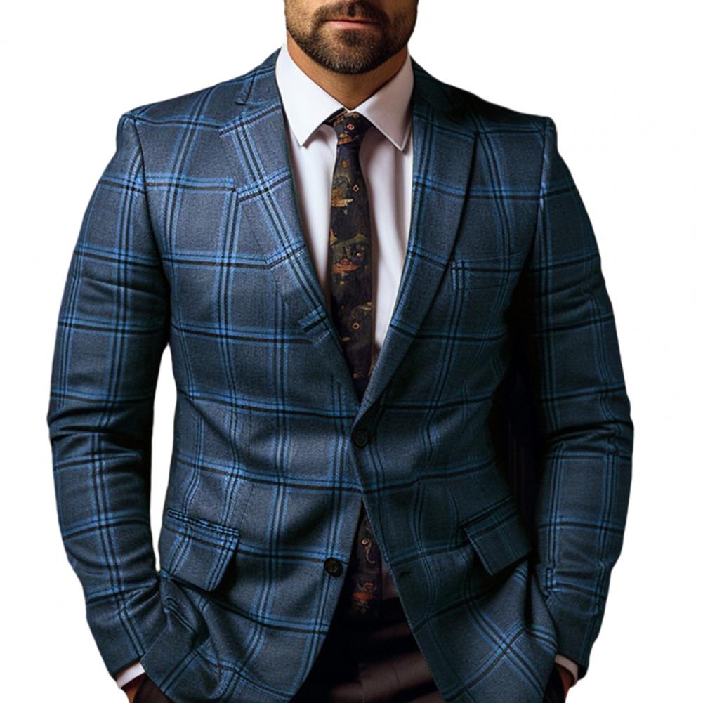 남성 정장 코트 포멀 비즈니스 스타일 슬림핏 플래드 프 - Men Formal Wear Outfits 리뷰 및 가격