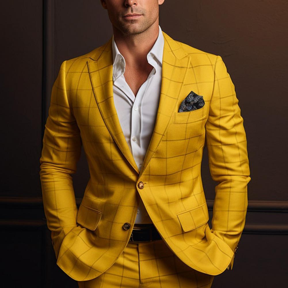 남성 정장 코트 포멀 비즈니스 스타일 슬림핏 플래드 프 - Men Formal Wear Outfits 리뷰 및 가격